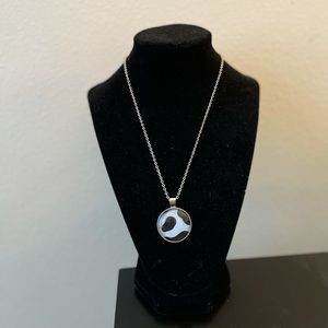 Handmade Cow Print Glass Cabochon Pendant Necklace